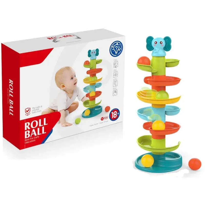 Baby Ball Drop Tower - Colourful Stacking Activity Toy